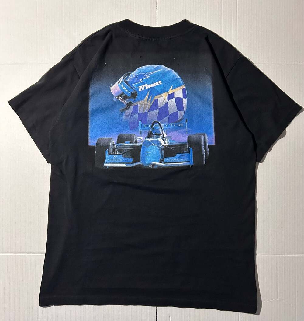 Vintage 90s Forsythe Racing Team Greg Moore Indy Car Graphic Pocket T-Shirt USA